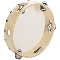 6&quot- Madera Pandereta Tambor Campana Abedul Metal Jingles Instrumento de Percusión Juguete para KTV Party Juegos…